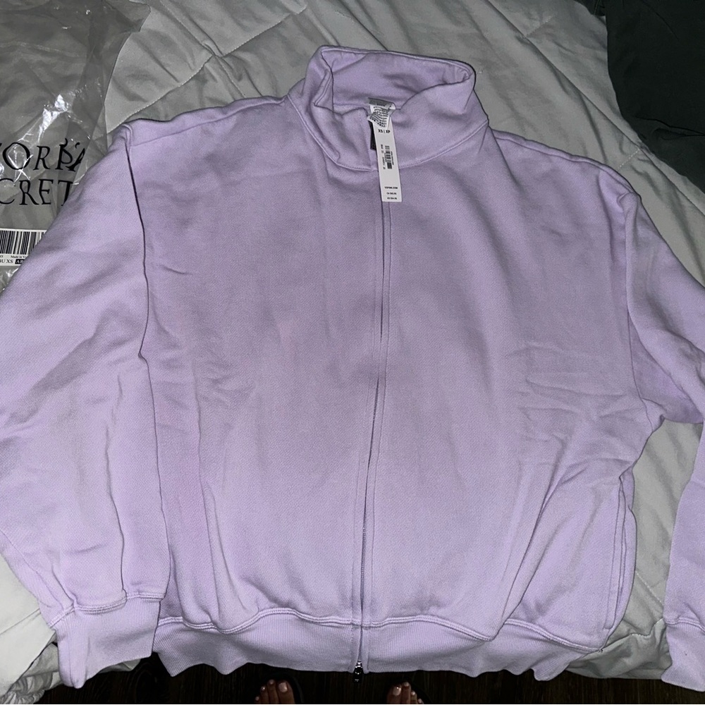 PINK Victoria's Secret Lavender Sweatshirt Full Zip